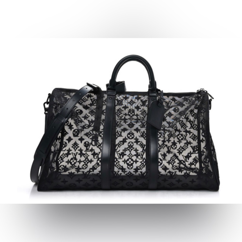 Louis Vuitton Black Mesh Keepall 50 SS20 Virgil Abloh